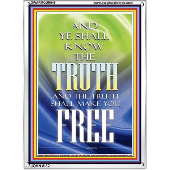 THE TRUTH SHALL MAKE YOU FREE   Scriptural Wall Art   (GWARMOUR049)   