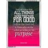 ALL THINGS WORK FOR GOOD TO THEM THAT LOVE GOD   Acrylic Glass framed scripture art   (GWARMOUR1036)   "12X18"
