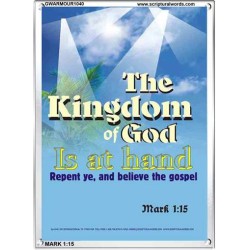 THE KINGDOM OF GOD IS AT HAND   Scriptural Portrait Wooden Frame   (GWARMOUR1040)   