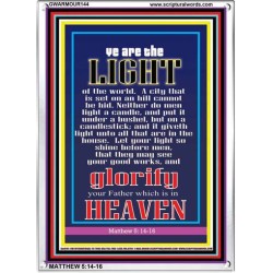YOU ARE THE LIGHT OF THE WORLD   Bible Scriptures on Forgiveness Frame   (GWARMOUR144)   "12X18"