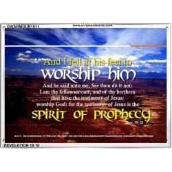 WORSHIP HIM   Custom Framed Bible Verse   (GWARMOUR1511)   "18X12"