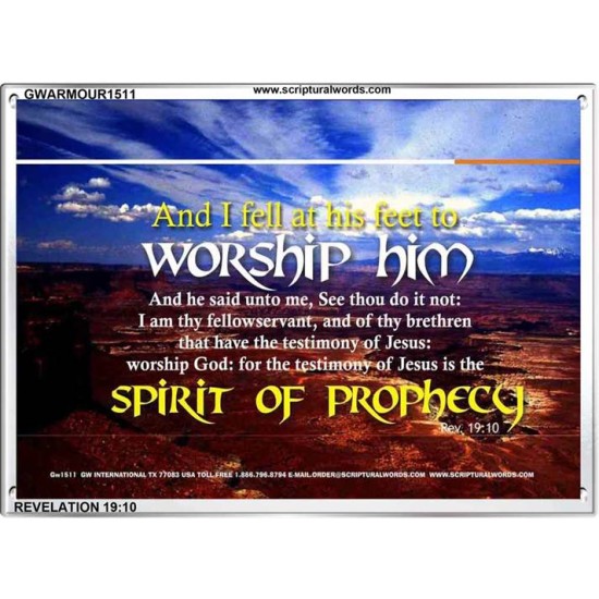 WORSHIP HIM   Custom Framed Bible Verse   (GWARMOUR1511)   