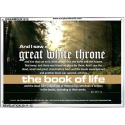 A GREAT WHITE THRONE   Inspirational Bible Verse Framed   (GWARMOUR1515)   
