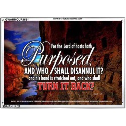 WHO SHALL DISANNUL IT   Large Frame Scriptural Wall Art   (GWARMOUR1531)   "18X12"