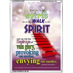 WALK IN THE SPIRIT   Large Framed Scripture Wall Art   (GWARMOUR1667)   "12X18"