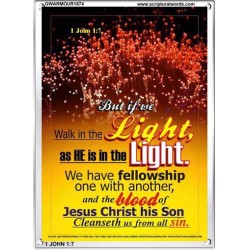 WALK IN THE LIGHT   Frame Bible Verses Online   (GWARMOUR1674)   "12X18"