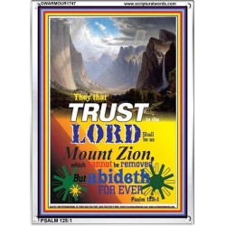 BE AS MOUNT ZION   Modern Christian Wall Dcor   (GWARMOUR1747)   "12X18"