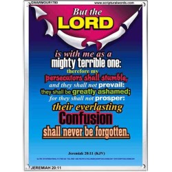 A MIGHTY TERRIBLE ONE   Bible Verse Acrylic Glass Frame   (GWARMOUR1780)   