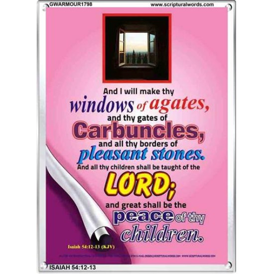 THY WINDOWS OF AGATES   Contemporary Christian poster   (GWARMOUR1798)   