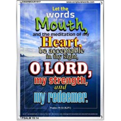 THE WORDS OF MY MOUTH   Bible Verse Frame for Home   (GWARMOUR1917)   