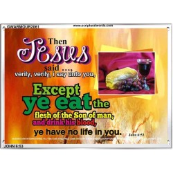 VERY VERY I SAY UNTO YOU   Framed Office Wall Decoration   (GWARMOUR2061)   "18X12"