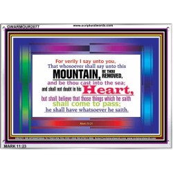 VERILY I SAY   Christian Frame Wall Art   (GWARMOUR2077)   "18X12"