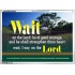 WAIT ON THE LORD   Contemporary Wall Decor   (GWARMOUR270)   "18X12"