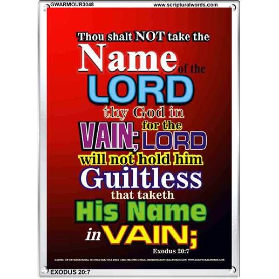 THE NAME OF THE LORD   Framed Scripture Art   (GWARMOUR3048)   