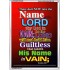 THE NAME OF THE LORD   Framed Scripture Art   (GWARMOUR3048)   "12X18"
