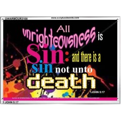 UNRIGHTEOUSNESS IS SIN   Modern Art   (GWARMOUR3100)   "18X12"