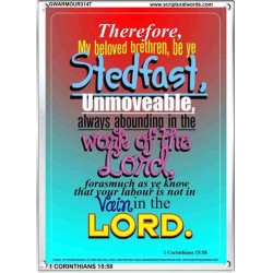 ABOUNDING IN THE WORK OF THE LORD   Inspiration Frame   (GWARMOUR3147)   