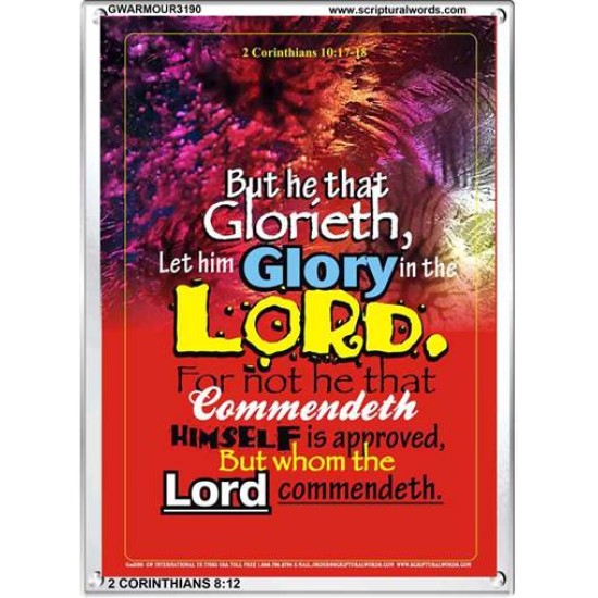 WHOM THE LORD COMMENDETH   Large Frame Scriptural Wall Art   (GWARMOUR3190)   