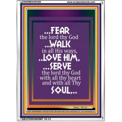 WALK IN ALL HIS WAYS   Scripture Art Prints   (GWARMOUR3306)   "12X18"