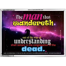 UNDERSTANDING   Inspirational Bible Verse Framed   (GWARMOUR3351)   "18X12"