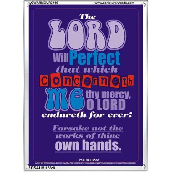 THE WORKS OF THINE OWN HANDS   Frame Bible Verse Online   (GWARMOUR3415)   