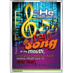 A NEW SONG IN MY MOUTH   Framed Office Wall Decoration   (GWARMOUR3684)   