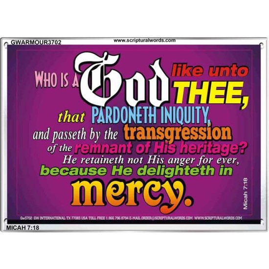 WHO IS LIKE UNTO THEE   Custom Frame Bible Verse   (GWARMOUR3702)   