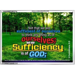 ALL SUFFICIENT GOD   Large Frame Scripture Wall Art   (GWARMOUR3774)   