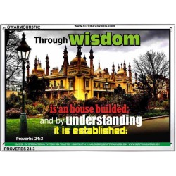 WISDOM AND UNDERSTANDING   Scripture Wall Art   (GWARMOUR3782)   "18X12"