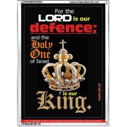 THE LORD IS OUR DEFENCE   Bible Verse Framed for Home Online   (GWARMOUR3821)   