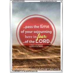 THE TIME OF YOUR SOJOURNING   Frame Bible Verse   (GWARMOUR3909)   