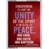 UNITY OF THE SPIRIT   Acrylic Glass Frame Scripture Art   (GWARMOUR3995)   "12X18"