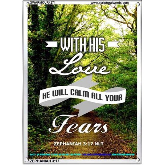 WILL CALM ALL YOUR FEARS   Christian Frame Art   (GWARMOUR4271)   