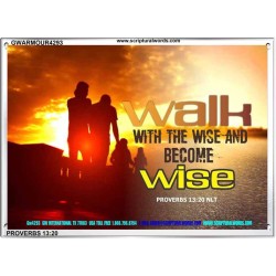 WALK WITH THE WISE   Framed Bible Verses   (GWARMOUR4293)   "18X12"