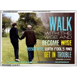 WALK WITH THE WISE   Custom Framed Bible Verses   (GWARMOUR4294)   "18X12"