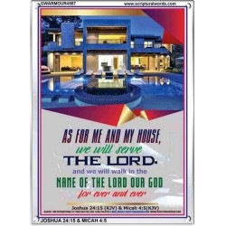 WE WILL SERVE THE LORD   Framed Bible Verses   (GWARMOUR4567)   "12X18"