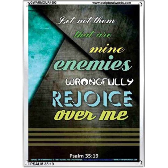 WRONGFULLY REJOICE OVER ME   Frame Bible Verses Online   (GWARMOUR4593)   
