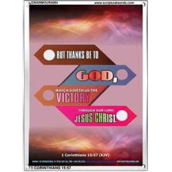 WHICH GIVETH US THE VICTORY   Christian Artwork Frame   (GWARMOUR4684)   "12X18"