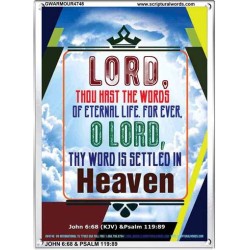 THE WORDS OF ETERNAL LIFE   Framed Restroom Wall Decoration   (GWARMOUR4748)   