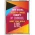 YOU WILL LIVE   Bible Verses Frame for Home   (GWARMOUR4788)   "12X18"