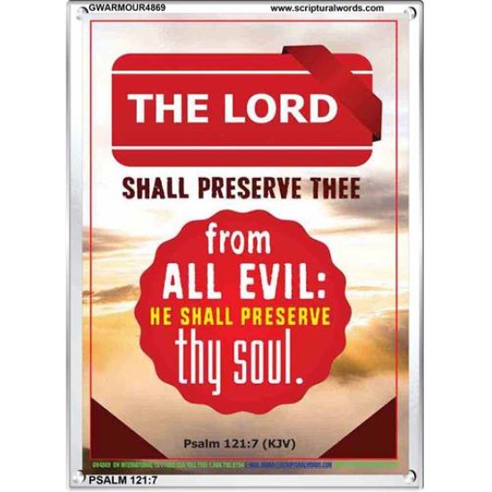 THE LORD SHALL PRESERVE THEE   Christian Wall Dcor   (GWARMOUR4869)   