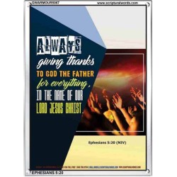 ALWAYS GIVING THANKS   Bible Scriptures on Forgiveness Frame   (GWARMOUR5067)   