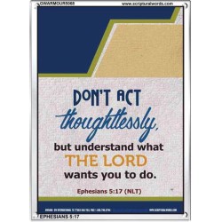 UNDERSTAND WHAT THE LORD WANTS YOU TO DO   Portrait of Faith Wooden Framed   (GWARMOUR5068)   