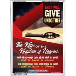 WHATSOEVER THOU SHALT BIND ON EARTH   Printable Bible Verses to Framed   (GWARMOUR5166)   "12X18"