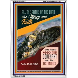 THE PATHS OF THE LORD   Framed Religious Wall Art Acrylic Glass   (GWARMOUR5277)   