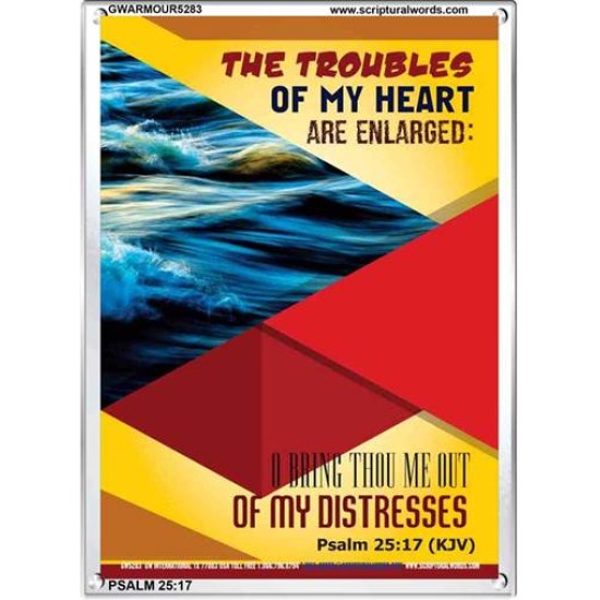 THE TROUBLES OF MY HEART   Scripture Art Prints   (GWARMOUR5283)   