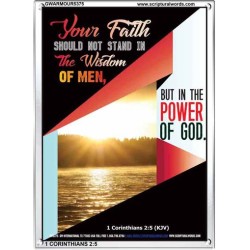 YOUR FAITH   Custom Framed Bible Verse   (GWARMOUR5375)   "12X18"