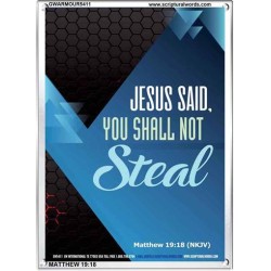YOU SHALL NOT STEAL   Bible Verses Framed for Home Online   (GWARMOUR5411)   