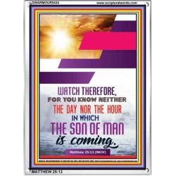 WATCH THEREFORE   Christian Framed Wall Art   (GWARMOUR5434)   "12X18"