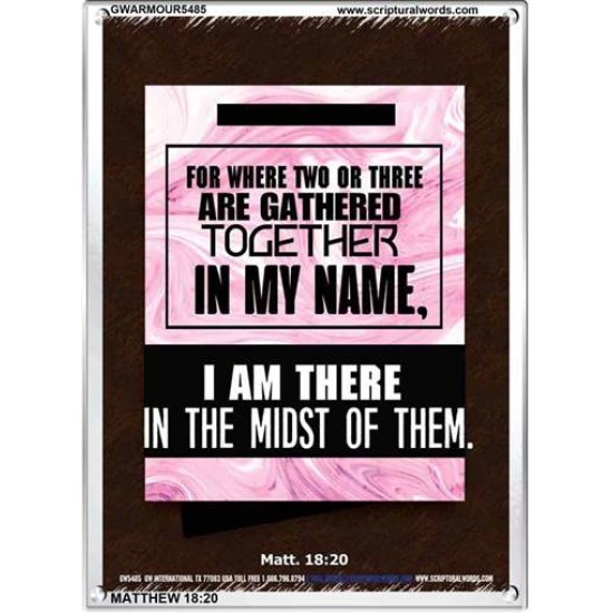 TOGETHER IN MY NAME   Framed Scripture Art   (GWARMOUR5485)   